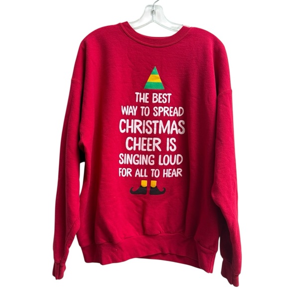 ELF Red Christmas Cheer Sweatshirt Women’s XL Holiday Festive Colorful - Picture 4 of 11